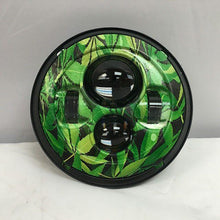 Load image into Gallery viewer, 7&quot; DAYMAKER Replacement Weed Design Projector HID LED Light Bulb Headlight Motorcycle Harley