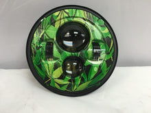 Load image into Gallery viewer, 7&quot; DAYMAKER Replacement Weed Design Projector HID LED Light Bulb Headlight Motorcycle Harley