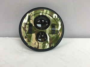 7" DAYMAKER Replacement Camo Design Projector HID LED Light Bulb Headlight Motorcycle Harley