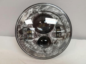 7" DAYMAKER Replacement World Of War Design Projector HID LED Light Bulb Headlight Motorcycle Harley