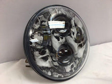 Load image into Gallery viewer, 5 3/4&quot; DAYMAKER Replacement Custom Skull Design Projector HID LED Light Bulb Headlight Motorcycle Harley 5.75&quot;