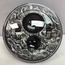 Load image into Gallery viewer, 7&quot; DAYMAKER Replacement Black Rose Design Projector HID LED Light Bulb Headlight Motorcycle Harley