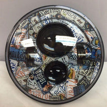 Load image into Gallery viewer, 7&quot; DAYMAKER Replacement Route 66 Design Projector HID LED Light Bulb Headlight Motorcycle Harley