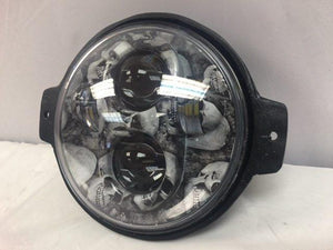 Honda VTX 1300 / 1800 C / R / S - 5 3/4" CUSTOM DESIGN SKULL DAYMAKER Chrome HID LED Light Bulb Headlight Motorcycle 5.75" Mount