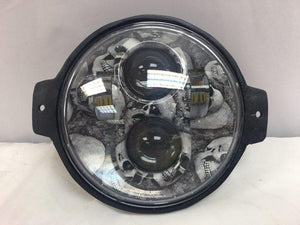 Honda VTX 1300 / 1800 C / R / S - 5 3/4" CUSTOM DESIGN SKULL DAYMAKER Chrome HID LED Light Bulb Headlight Motorcycle 5.75" Mount