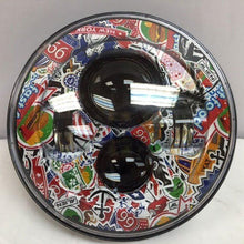 Load image into Gallery viewer, 7&quot; DAYMAKER Replacement Sticker City Design Projector HID LED Light Bulb Headlight Motorcycle Harley