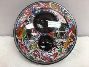 7" DAYMAKER Replacement Sticker City Design Projector HID LED Light Bulb Headlight Motorcycle Harley