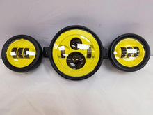 Load image into Gallery viewer, 7&quot; Kawasaki Voyager &amp; Vaquero DAYMAKER Headlight Dual 4.5&quot; - 4 1/2&quot; Auxiliary AUX Yellow Spot Passing LED Fog Lights SET