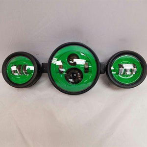 7" Kawasaki Voyager & Vaquero DAYMAKER Headlight Dual 4.5" - 4 1/2" Auxiliary AUX Green Spot Passing LED Fog Lights SET