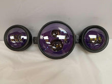 Load image into Gallery viewer, 7&quot; Kawasaki Voyager &amp; Vaquero DAYMAKER Headlight Dual 4.5&quot; - 4 1/2&quot; Auxiliary AUX Purple Spot Passing LED Fog Lights SET