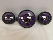 Load image into Gallery viewer, 7&quot; Kawasaki Voyager &amp; Vaquero DAYMAKER Headlight Dual 4.5&quot; - 4 1/2&quot; Auxiliary AUX Purple Spot Passing LED Fog Lights SET