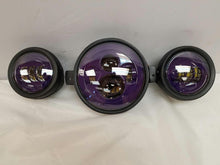 Load image into Gallery viewer, 7&quot; Kawasaki Voyager &amp; Vaquero DAYMAKER Headlight Dual 4.5&quot; - 4 1/2&quot; Auxiliary AUX Purple Spot Passing LED Fog Lights SET