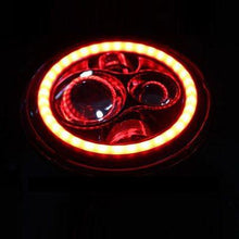 Load image into Gallery viewer, 7&quot; DAYMAKER Black Angel Eye RED HALO HID LED Light Bulb Headlight Motorcycle Yamaha Roadstar 1600 / 1700