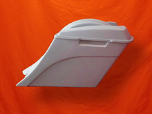 Load image into Gallery viewer, Harley Davidson 6" Extended Stretched Out &amp; Down Saddlebags with Dual Cut Outs, Standard Lids &amp; Custom LED Lights Fender