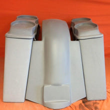 Load image into Gallery viewer, Harley Davidson 4&quot; Extended Stretched Saddlebags Dual 6.5&quot; Speaker Lids &amp; Replacement Fender 09 - 13 - No Cut Outs