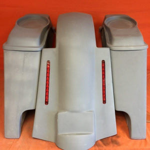 Harley Davidson 4? Extended Stretched Saddlebags + 6 x 9 Speaker Lids & Replacement Fender 09 ? 13