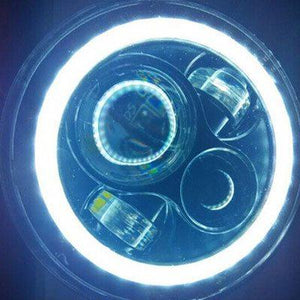 7" DAYMAKER Black Angel Eye BLUE HALO HID LED Light Bulb Headlight Motorcycle Kawasaki Vulcan Nomad 1500 / 1600