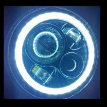 Load image into Gallery viewer, 7&quot; DAYMAKER Replacement Black Angel Eye BLUE HALO Projector HID LED Light Bulb Headlight Motorcycle Harley