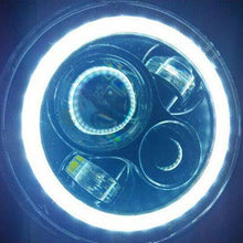Load image into Gallery viewer, 7&quot; DAYMAKER Black Angel Eye BLUE HALO HID LED Light Bulb Headlight Motorcycle Yamaha Roadstar 1600 / 1700
