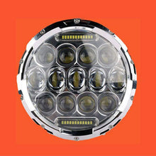 Load image into Gallery viewer, 7&quot; DAYMAKER 75W CHROME Projector HID LED Light Bulb Headlight Motorcycle Harley with GREEN HALO