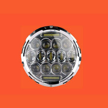 Load image into Gallery viewer, 7&quot; DAYMAKER 75W CHROME Projector HID LED Light Bulb Headlight Motorcycle Harley with RED HALO