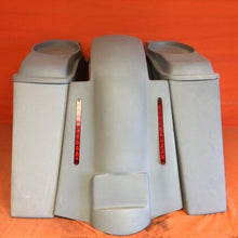 Load image into Gallery viewer, Harley Davidson 4&quot; Extended Stretched Saddlebags 6.5 Speaker Lids &amp; LED Replacement Fender 09 - 13 - No Cut Outs