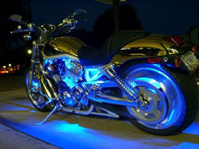 Load image into Gallery viewer, Blue 4pc LED Kit Engine Fairing Body Kit Lights Glow Accent Lighting for Harley (Copy)