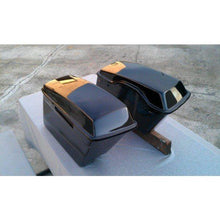 Load image into Gallery viewer, Harley Davidson 4&quot; Extended Stretched Saddlebags Lids Painted Black