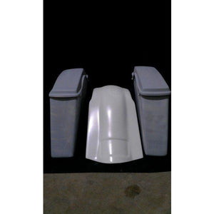 Harley Davidson 4" Extended Stretched Saddlebags Lids Fender No Cut Out