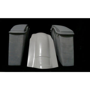 Harley Davidson 4" Extended Stretched Saddlebags Lids Fender No Cut Out