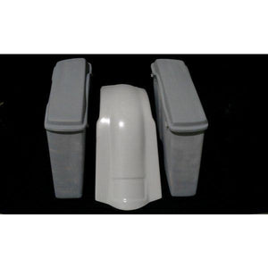 Harley Davidson 4" Extended Stretched Saddlebags Lids Fender No Cut Out