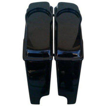 Load image into Gallery viewer, Harley Davidson 4&quot; Extended Saddlebags Cut Outs Speaker Lids Black
