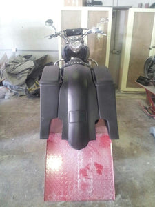 Yamaha Roadstar 1999 - 2007 6" Extended Stretched Out & Down Bags Rear Fender No Cut Outs lids