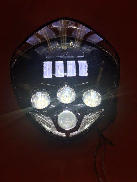 Victory Cross Country DAYMAKER With bottom Halo Chrome Projector LED Headlight
