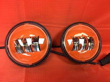 Load image into Gallery viewer, 4.5&quot; Auxiliary DAYMAKER ORANGE Spot Passing HID LED Fog Lights Bulb Motorcycle Harley AUX PAIR 4-1/2&quot;