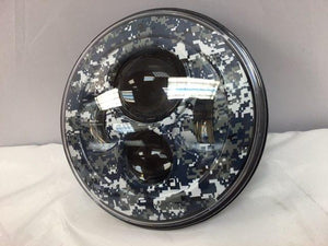 7" DAYMAKER Replacement Blue Camo Design Projector HID LED Light Bulb Headlight Motorcycle Harley