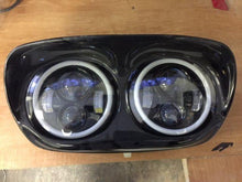 Load image into Gallery viewer, DUAL 7&quot; DAYMAKER Replacement For ROAD GLIDE Black Projector HID LED Light Bulb Headlight Motorcycle Harley Bezel