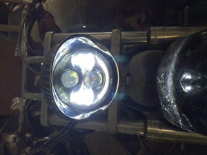 Honda VTX 1300 / 1800 C / R / S - 5 3/4" DAYMAKER Chrome HID LED Light Bulb Headlight Motorcycle 5.75" Mount