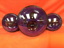 Load image into Gallery viewer, 7&quot; DAYMAKER PURPLE Headlight Dual Purple 4.5&quot; - 4 1/2&quot; Auxiliary AUX Spot Passing LED Fog Lights Bulb Harley SET