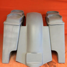 Load image into Gallery viewer, Harley Davidson 4" Extended Stretched Saddlebags Dual 6.5 Speaker Lids &amp; Replacement Fender 89 - 08