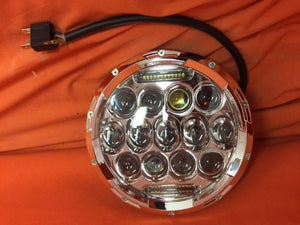 7" DAYMAKER 75W CHROME Projector HID LED Light Bulb Headlight Motorcycle Kawasaki Vulcan Nomad 1500 / 1600