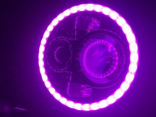 Load image into Gallery viewer, 7&quot; DAYMAKER Pink HALO Headlight Dual 4.5&quot; - 4 1/2&quot; PINK HALO Auxiliary AUX Black Spot Passing LED Fog Lights Bulb Harley SET