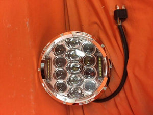7" DAYMAKER 75W CHROME Projector HID LED Light Bulb Headlight Motorcycle Kawasaki Vulcan Nomad 1500 / 1600