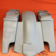 Load image into Gallery viewer, Harley Davidson 4" Extended Stretched Saddlebags Dual 6.5 Speaker Lids &amp; Replacement Fender 89 - 08