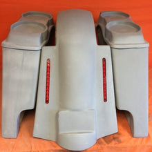 Load image into Gallery viewer, Harley Davidson 4" Extended Stretched Saddlebags Dual 6.5 Speaker Lids &amp; Replacement LED Fender 89 - 08