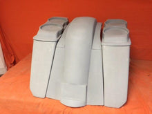 Load image into Gallery viewer, Honda VTX 1300 / 1800 5&quot; Extended Stretched Saddlebags Rear Fender No Cut Outs Dual 6.5&quot; Speaker Lids