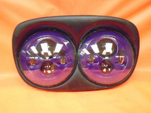Load image into Gallery viewer, DUAL 7&quot; PURPLE DAYMAKER LED ROAD GLIDE Light Bulb Headlight Motorcycle Harley Bezel