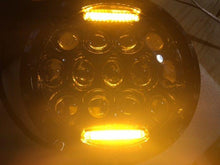 Load image into Gallery viewer, 7&quot; DAYMAKER 75W CHROME Projector HID LED Light Bulb Headlight Motorcycle Harley with ORANGE HALO