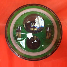 Load image into Gallery viewer, 7&quot; DAYMAKER Replacement GREEN With Green Halo Projector HID LED Light Bulb Headlight Motorcycle Harley