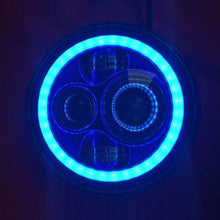Load image into Gallery viewer, 7&quot; DAYMAKER Replacement BLUE With BLUE Halo Projector HID LED Light Bulb Headlight Motorcycle Harley
